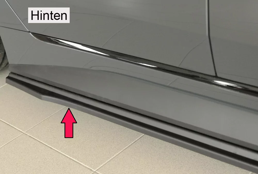 Rieger Seitenschweller rechts ansatz matt schwarz für BMW i4 M G26  (G4C) Gran Coupé (5-tür.) 11.21-