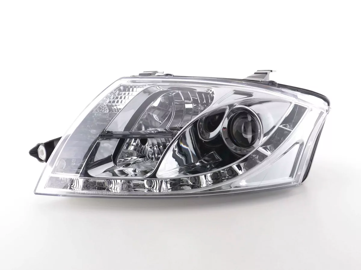 Scheinwerfer Set Daylight LED Tagfahrlicht Audi TT Typ 8N Bj. 98-06 chrom