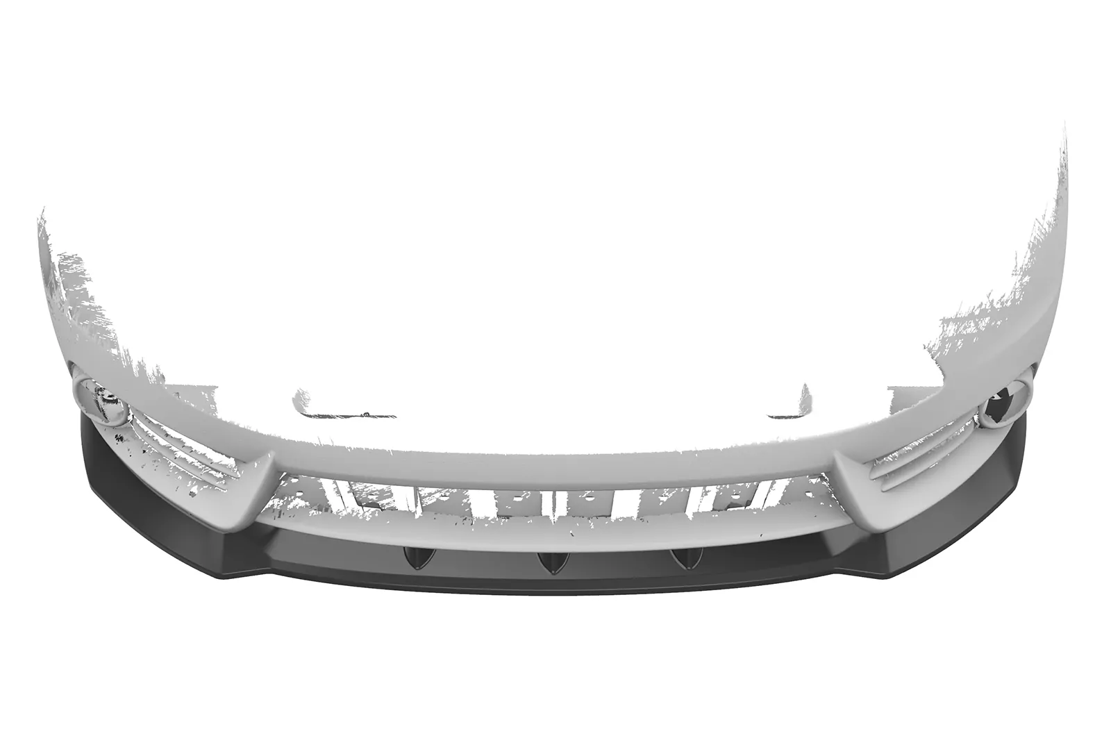 Cup-Spoilerlippe mit ABE für Ford Focus MK3 ST CSL491 Strukturiert (schwarz matt)