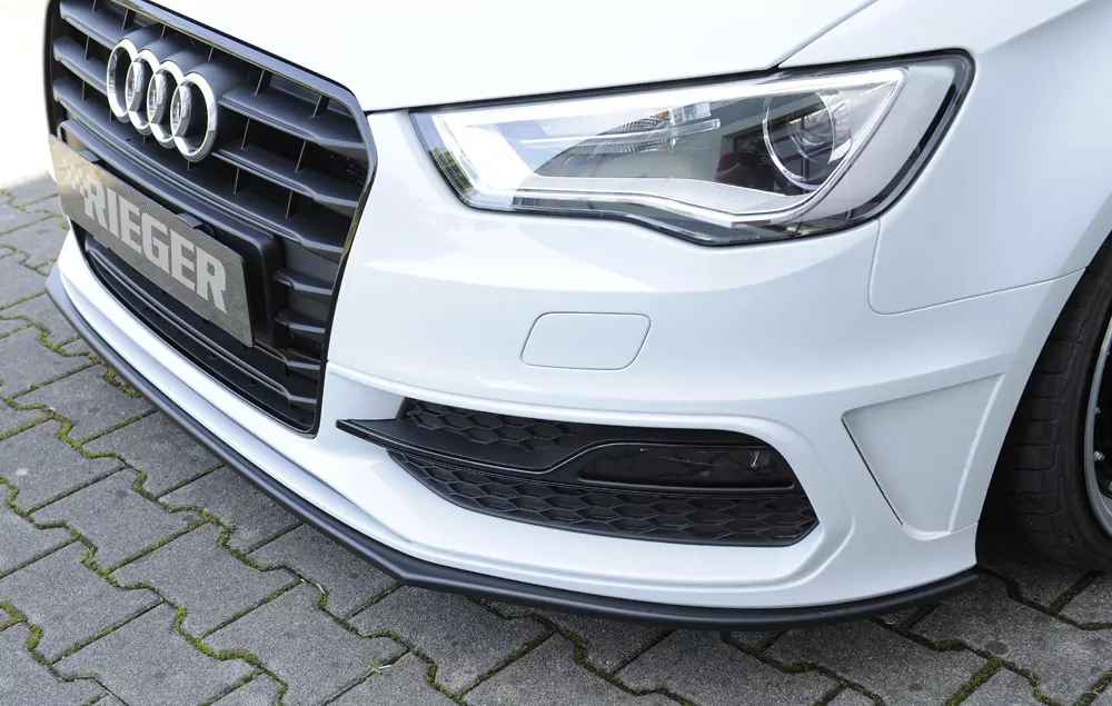 Rieger Spoilerschwert für Audi A3 (8V) | 5-tür. (Sportback 8VA) 07.12-08.16 (bis Facelift) für orig. S-Line Frontschürze