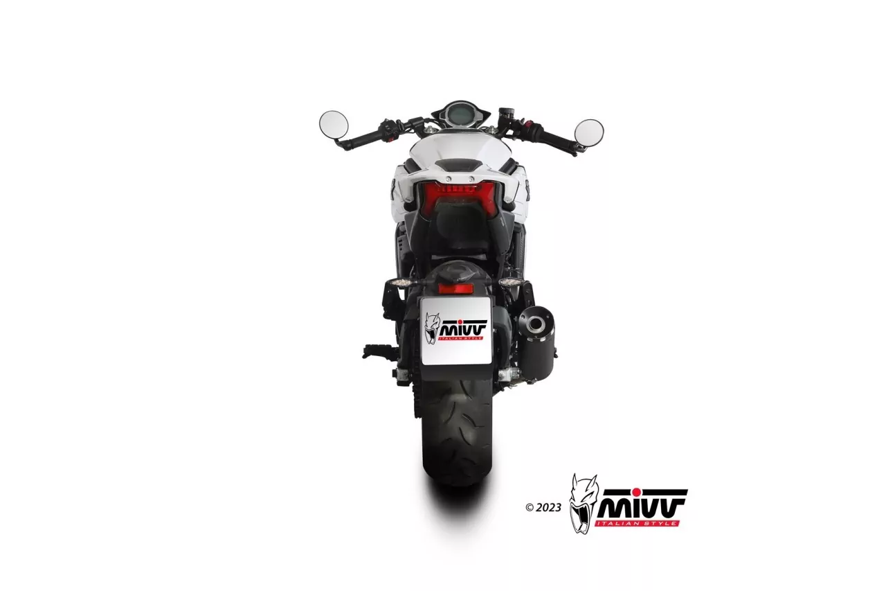 MIVV HR-1 Edelstahl Schwarz CF MOTO 700 CL-X 23-24