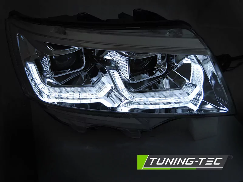 Headlights Tube Light Chrome Drl Seq Fits Vw T6.1 20-
