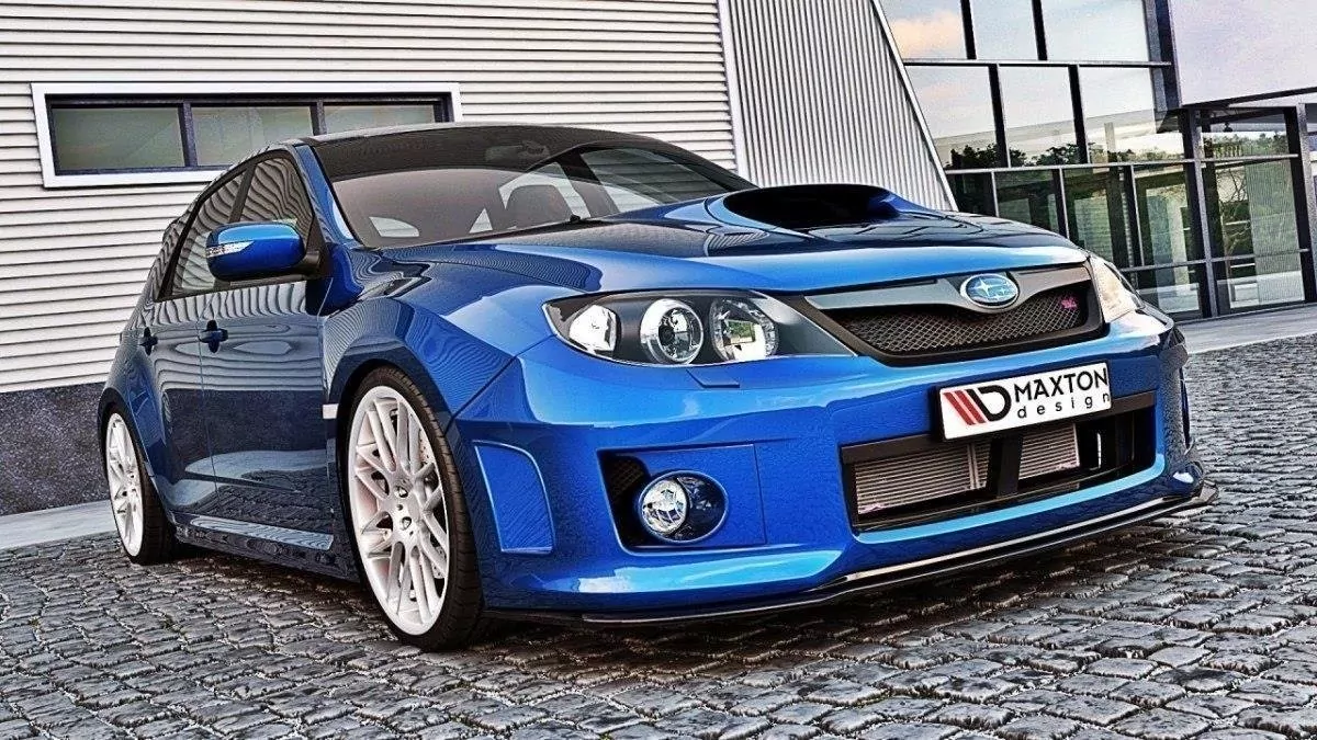 Front Ansatz Passend Für Passend Für Subaru Impreza WRX STI 2011-2014 Schwarz Hochglanz Schwarz Hochglanz