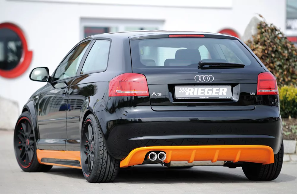 Rieger Heckeinsatz für Audi A3 (8P) - Sportback 07.08- (ab Facelift) carbon optik