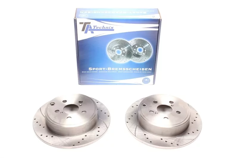 TA Technix Sport Bremsscheiben Satz Hinterachse passend für Toyota Avensis T25