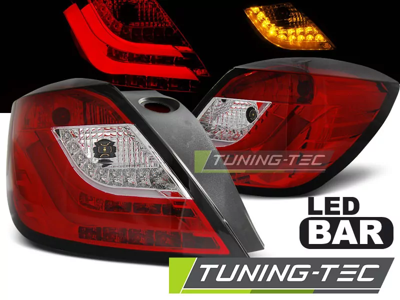 Opel Astra H 03.04-09 3d Red White Led