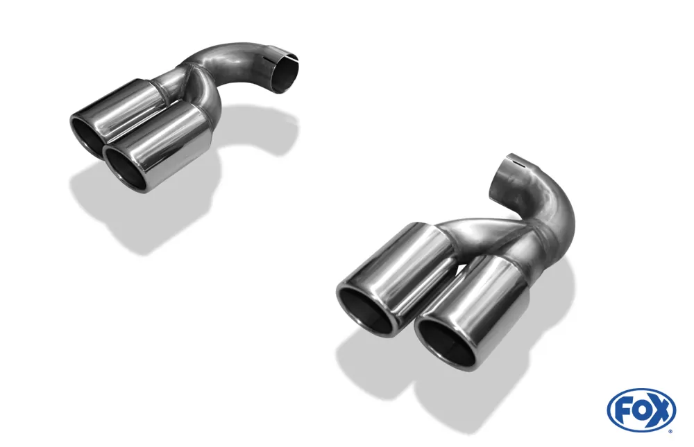 VW Touareg Typ 7L  Endrohrpaar zum Anstecken - 2x90 Typ 16 rechts/links