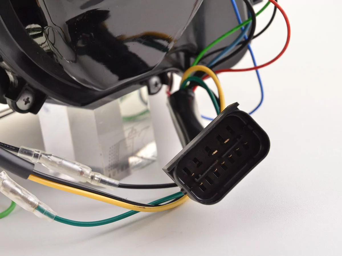 Scheinwerfer Set Daylight LED TFL-Optik BMW 3er E90/E91 Bj. 05-08 schwarz