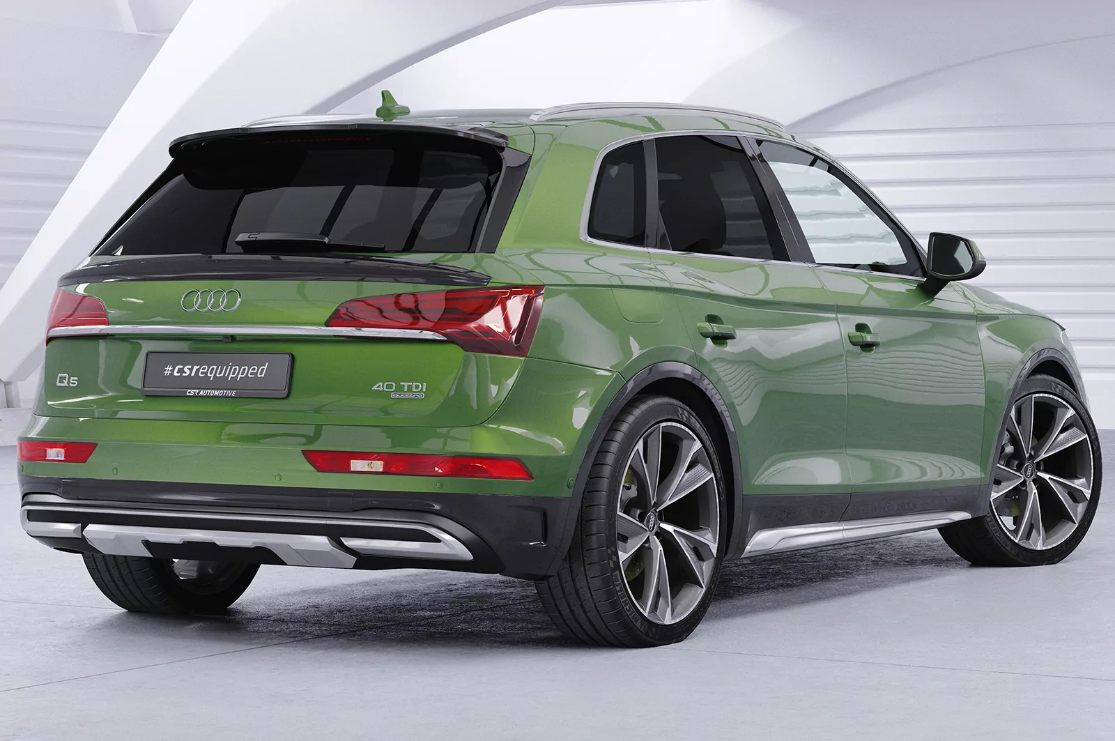 Heckflügel mit ABE für Audi Q5 (FY) HF973 Schwarz Strukturiert