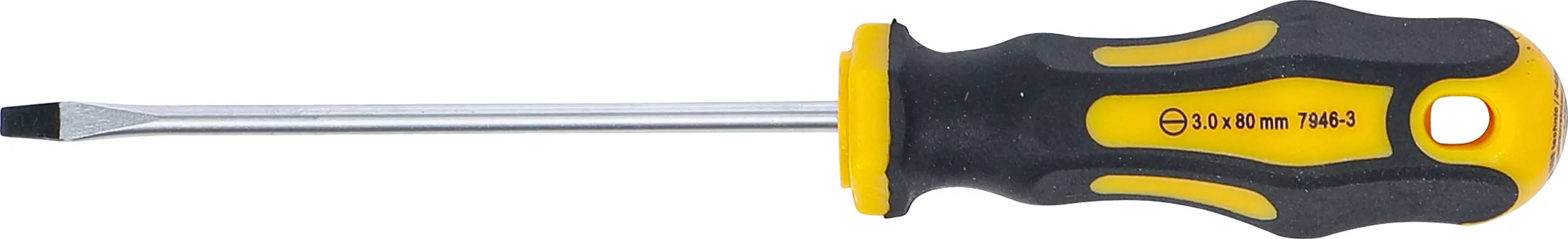 Schraubendreher | Schlitz 3 mm | Klingenlänge 80 mm