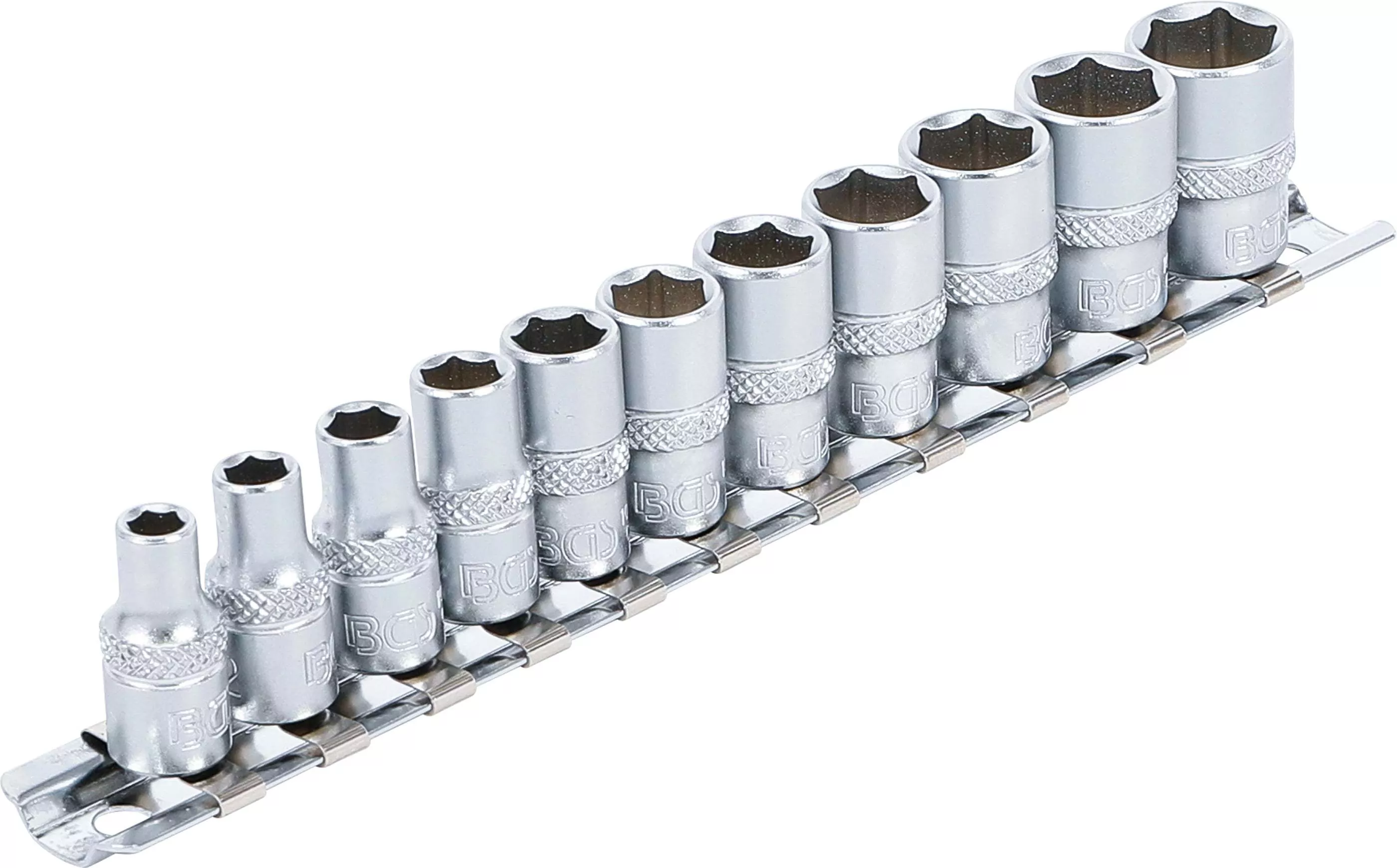 Steckschlüssel-Einsatz-Satz Sechskant | Antrieb Innenvierkant 6,3 mm (1/4") | Zollgrößen | 11-tlg.