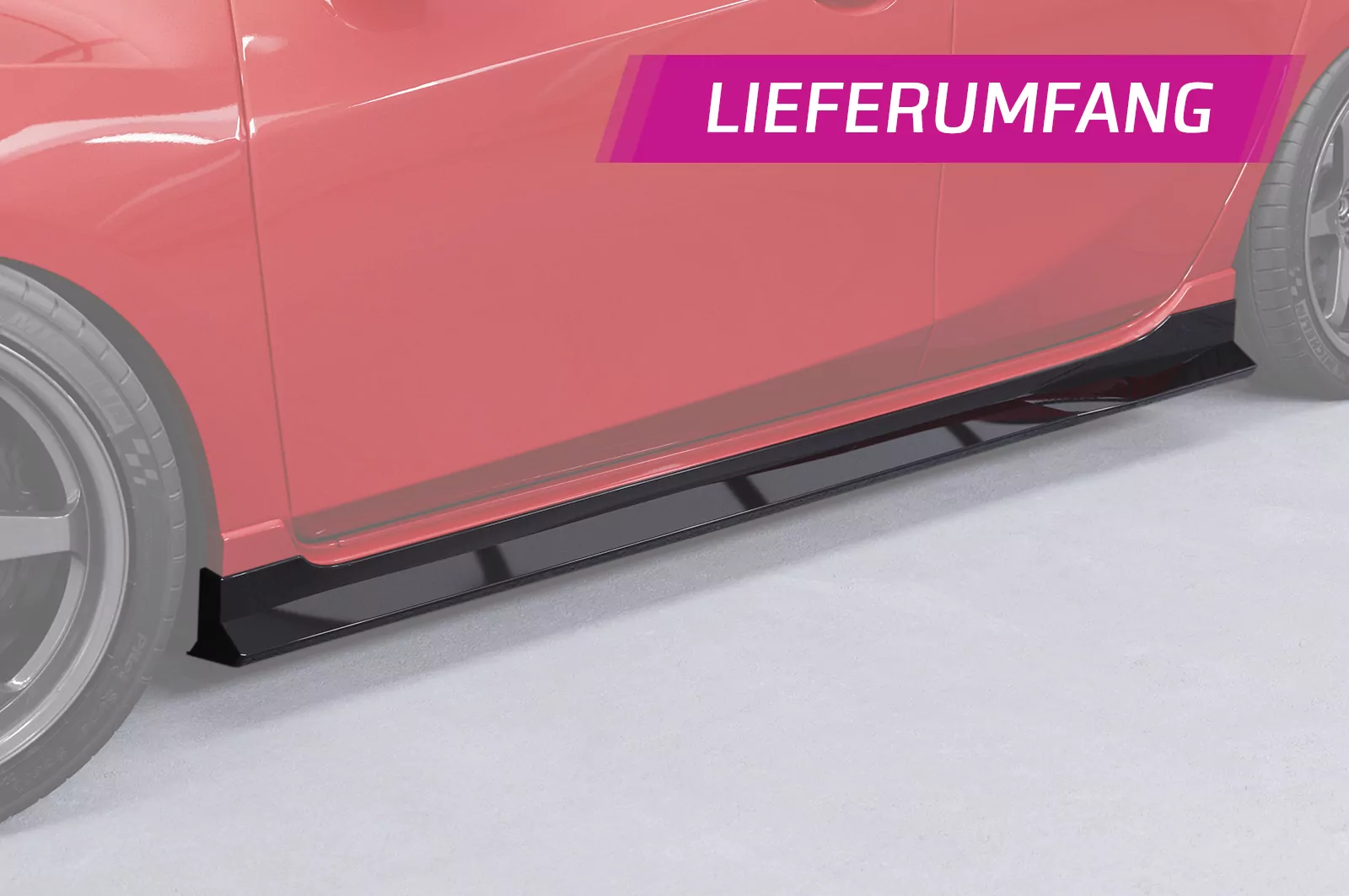 Seitenschweller für Mazda 3 (Typ BL) MPS SS563 Schwarz Strukturiert