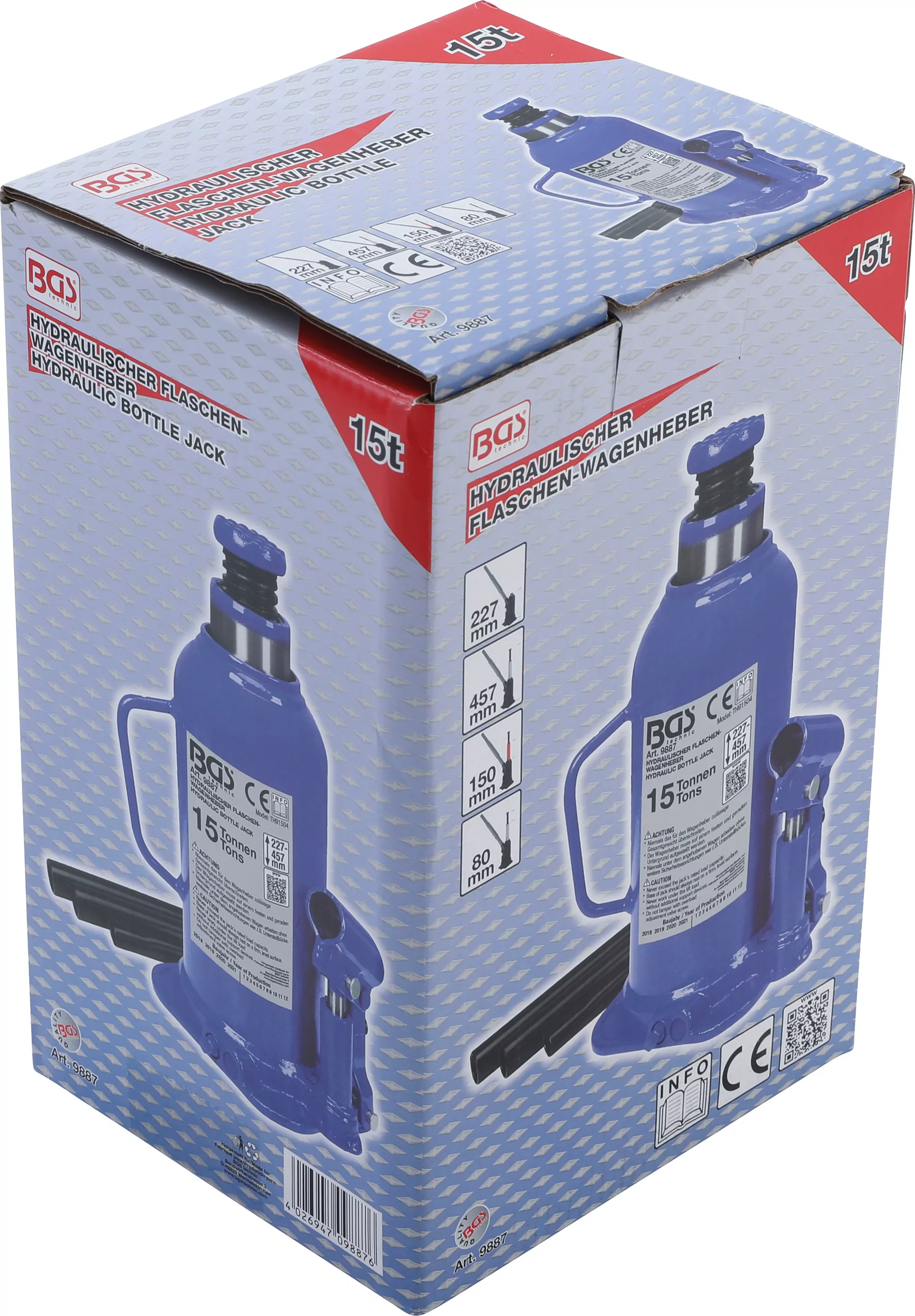 Hydraulischer Flaschen-Wagenheber | 15 t