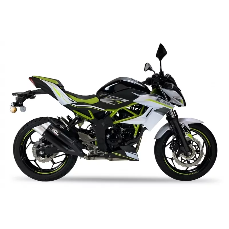 IXIL Hyperlow black XL Endschalldämpfer für Kawasaki Z 125 18-, Z 125 Ninja, 19-, Dualexit E-geprüft