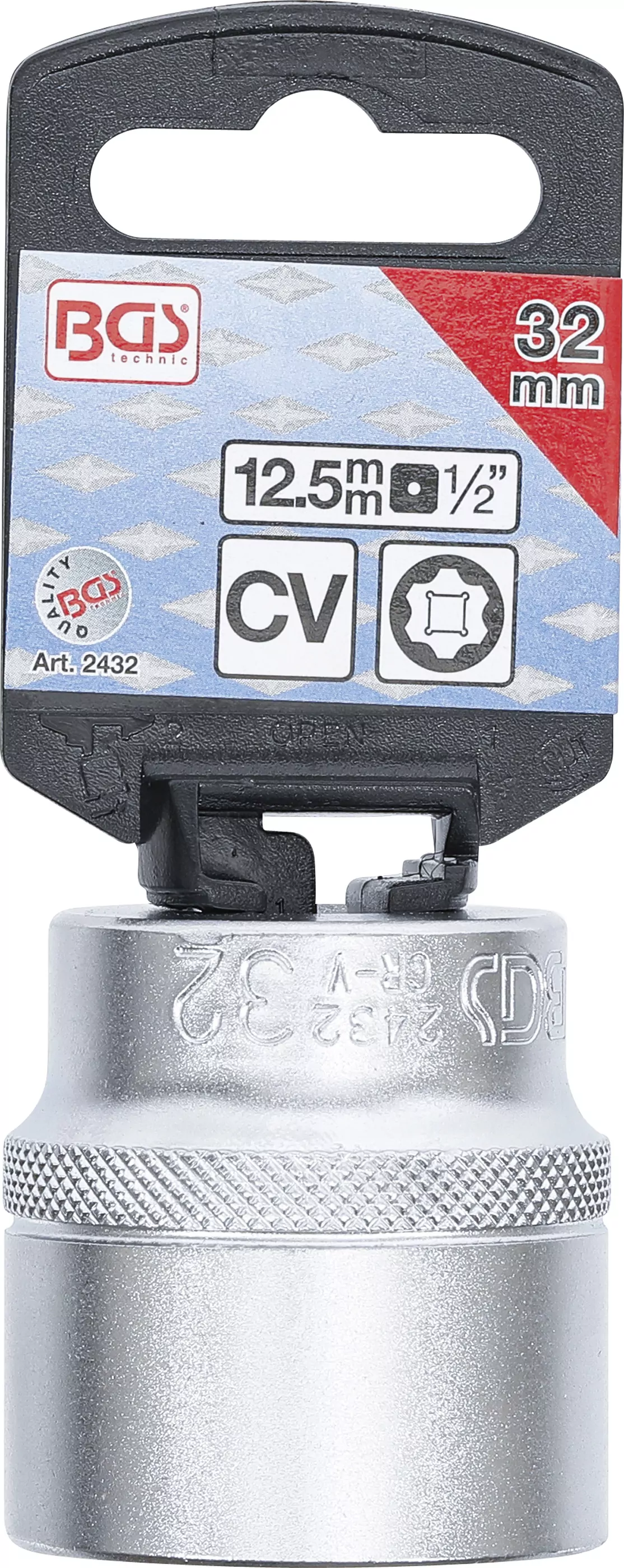 Steckschlüssel-Einsatz Super Lock | Antrieb Innenvierkant 12,5 mm (1/2") | SW 32 mm