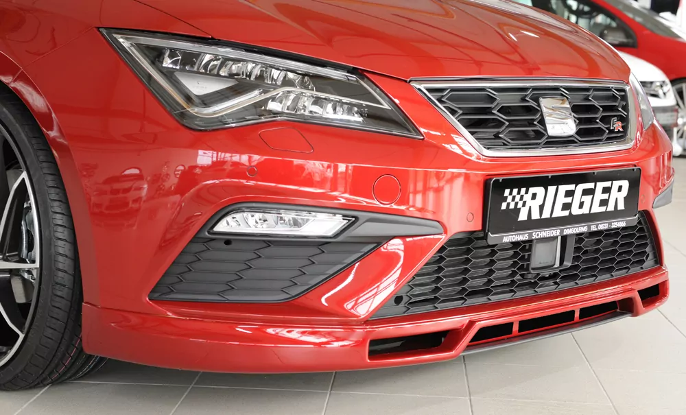 Rieger Spoilerlippe für Seat Leon Cupra (5F) - 3-tür. (SC) 01.17- (ab Facelift) carbon optik