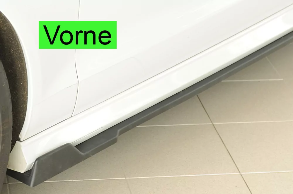 Rieger Seitenschweller links ansatz (2-tlg.) matt schwarz für Audi A6 S6 (4G/C7) Lim. 09.14- (ab Facelift)