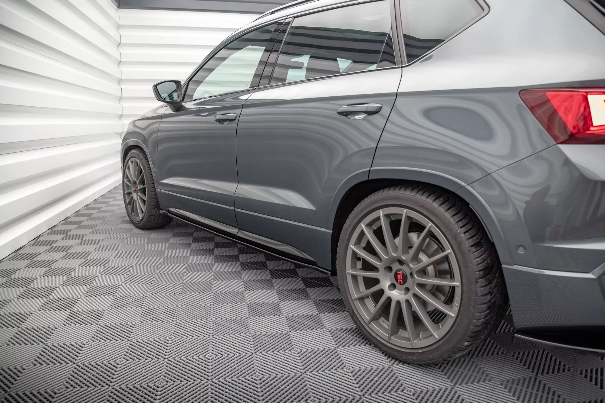 Seitenschweller Ansatz Für Cupra Ateca Mk1 / Mk1 Facelift Schwarz Hochglanz