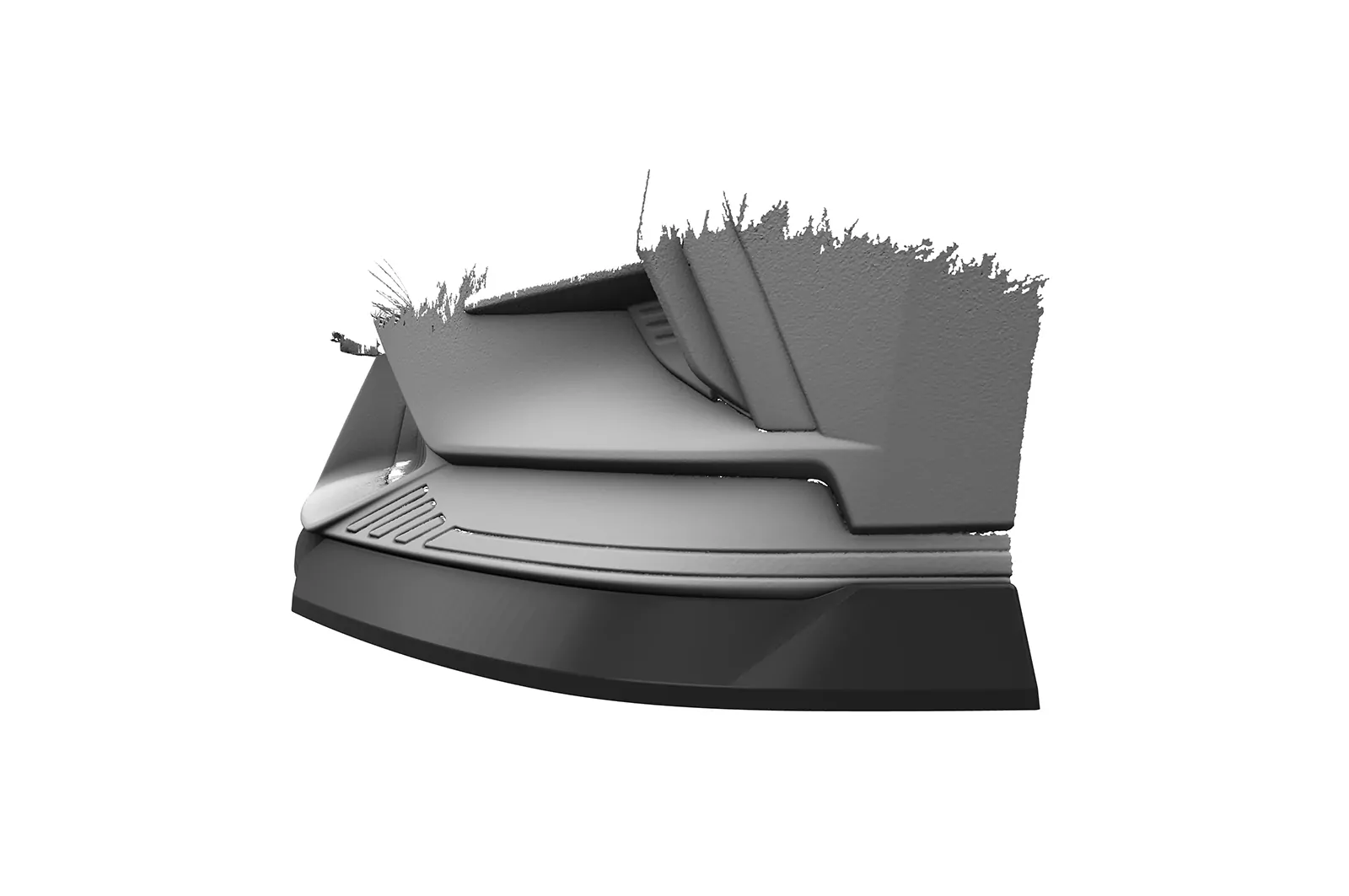 Cup-Spoilerlippe mit ABE für MG Mulan / 4 CSL826 Schwarz Strukturiert