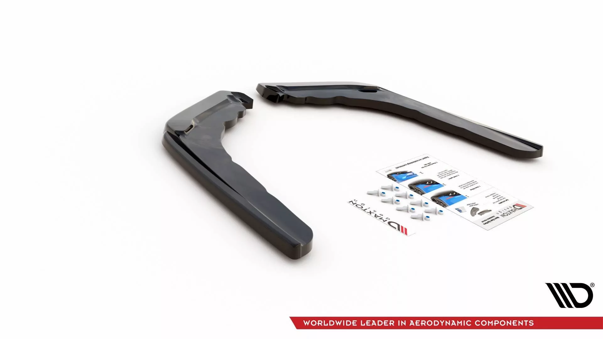 Heck Ansatz Flaps Diffusor V.1 Für BMW M4 F82 Schwarz Hochglanz