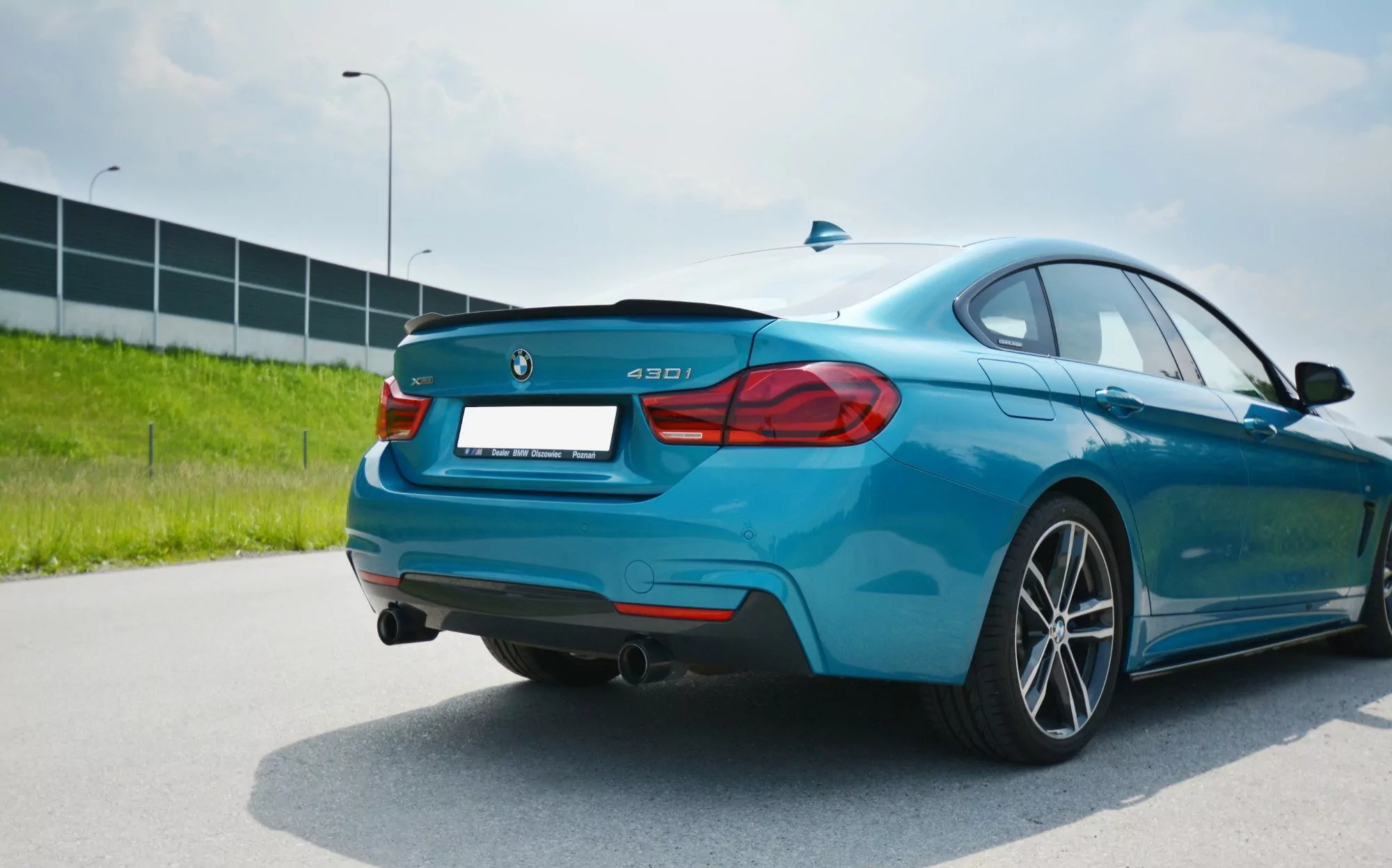 Spoiler CAP Passend Für Passend Für BMW 4er F36 GRAN COUPÉ Schwarz Hochglanz Schwarz Hochglanz