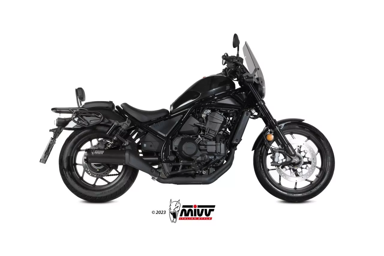 MIVV HR-1 Edelstahl Schwarz HONDA CMX 1100 REBEL 22-24
