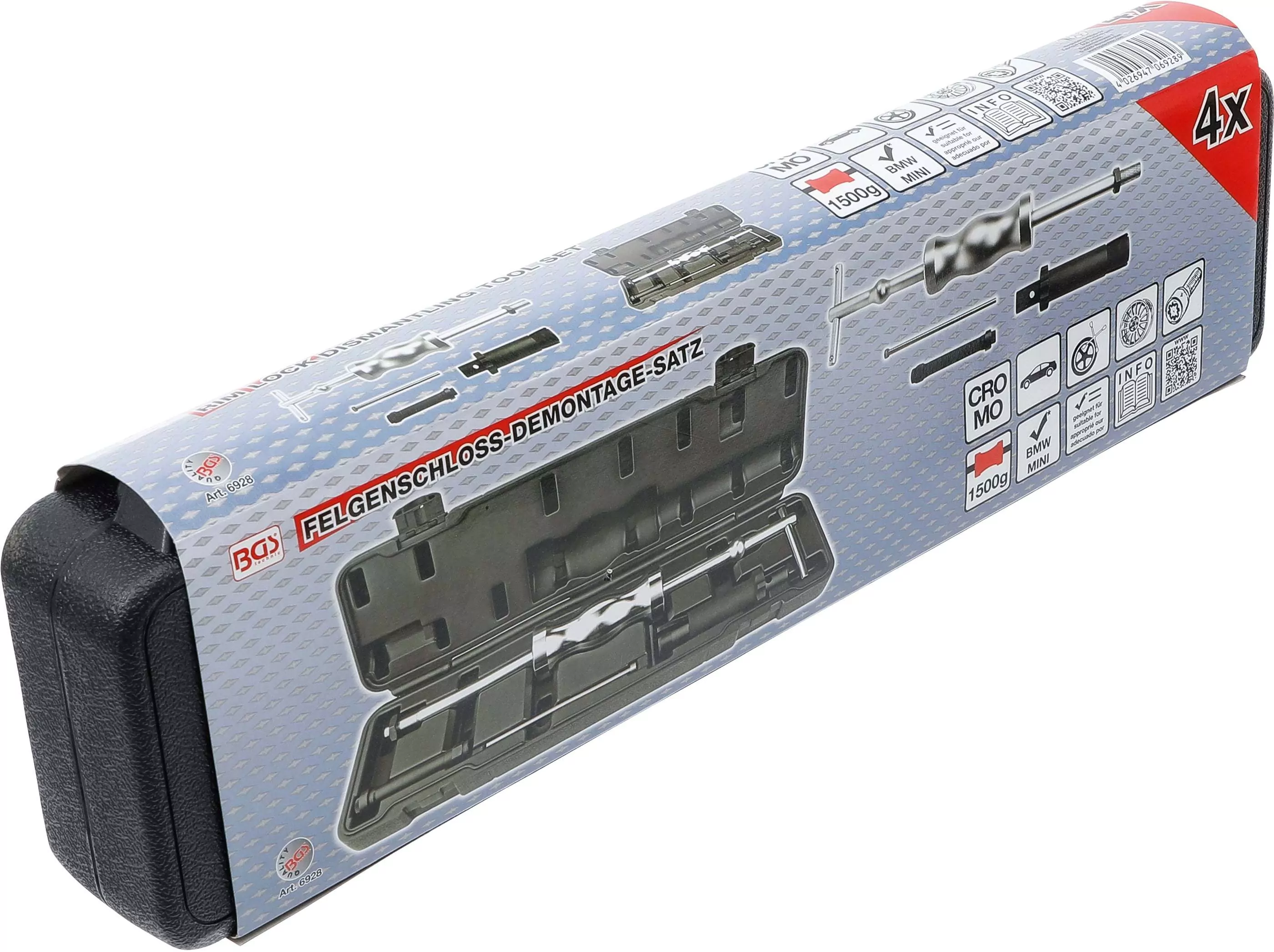 Felgenschloss-Demontage-Satz | für BMW, MINI | 4-tlg.