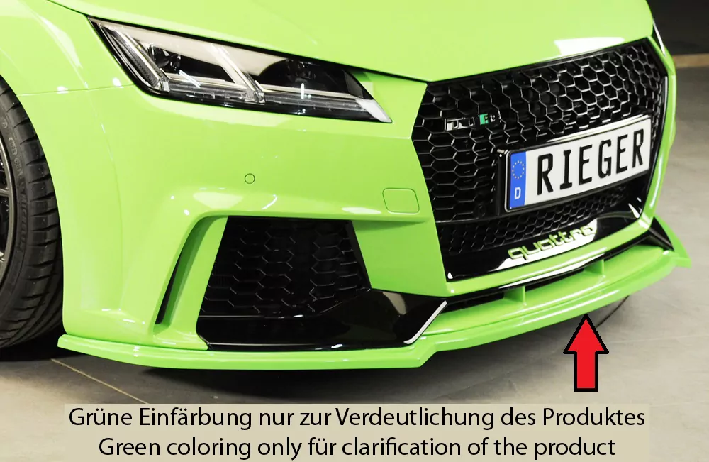 Rieger Spoilerschwert für Audi TT RS (8J/8J1-FV/8S) | Coupé 05.16-08.18 (bis Facelift) für orig. TT-RS Frontschürze
