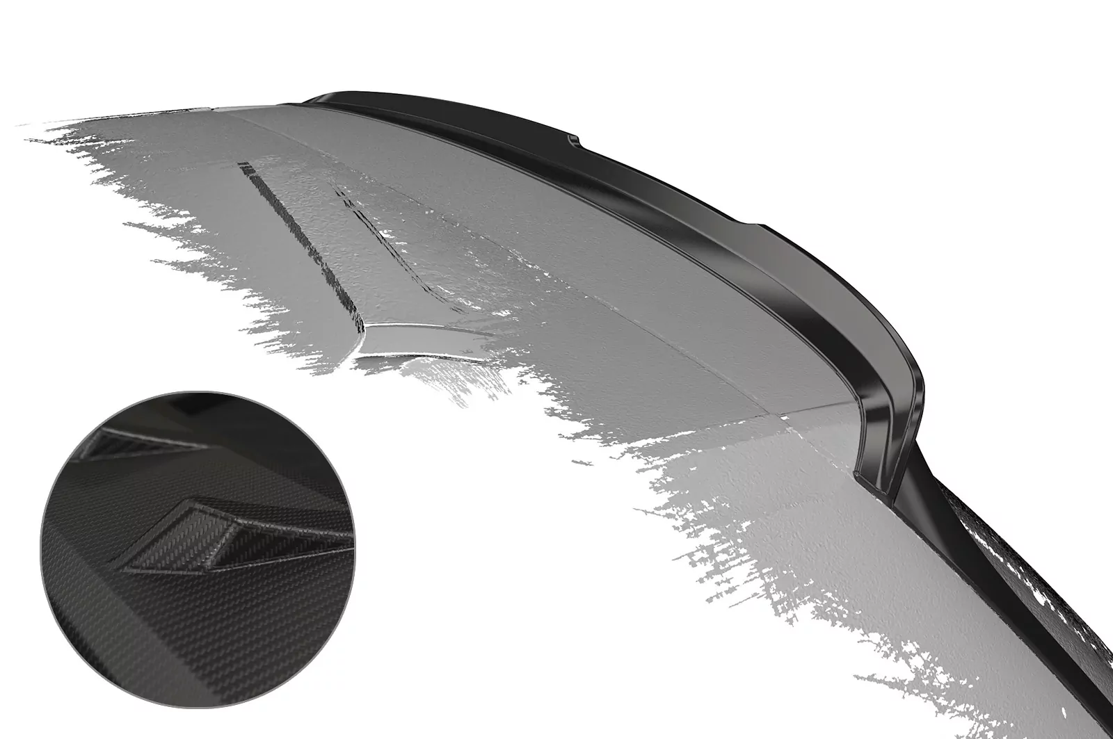 Heckflügel mit ABE für VW Golf 7 Basis HF795-M Carbon Look (matt)