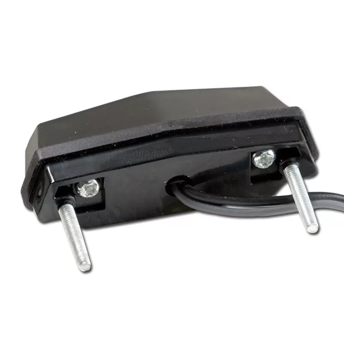 SMD-Kennzeichenbeleuchtung "Flat" | schwarz | ABS 3 SMD's | B59 x H20 x T29mm | Kabel 40cm | E-gepr