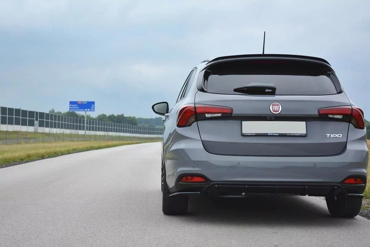 Heck Ansatz Flaps Diffusor Passend Für Diffusor Passend Für Fiat Tipo S-Design Schwarz Hochglanz Schwarz Hochglanz