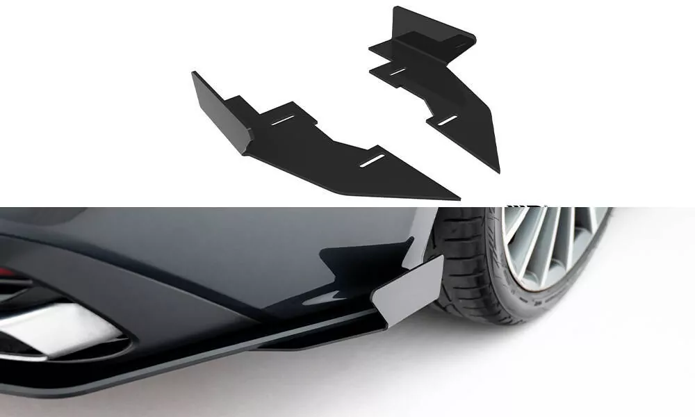 Hintere Seiten Flaps Für Audi A5 F5 Facelift Schwarz Hochglanz