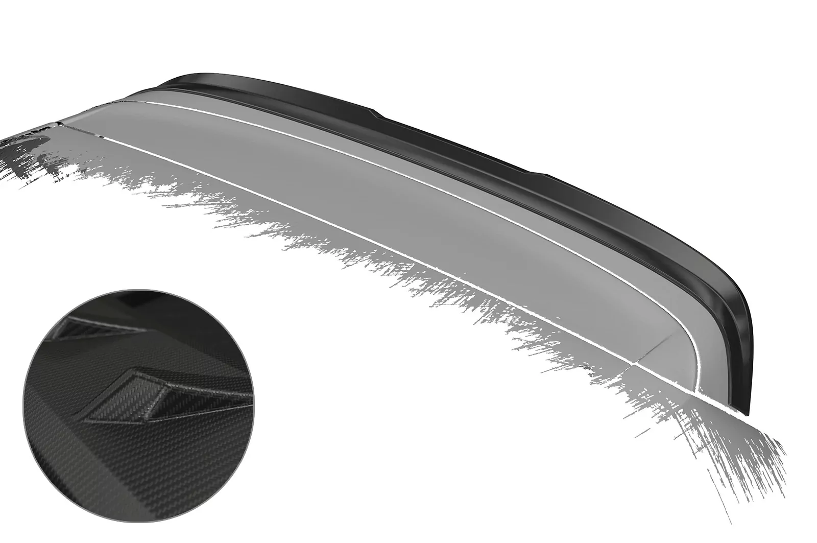 Heckflügel mit ABE für VW Tiguan II (Typ AD1) HF783-M Carbon Look (matt)