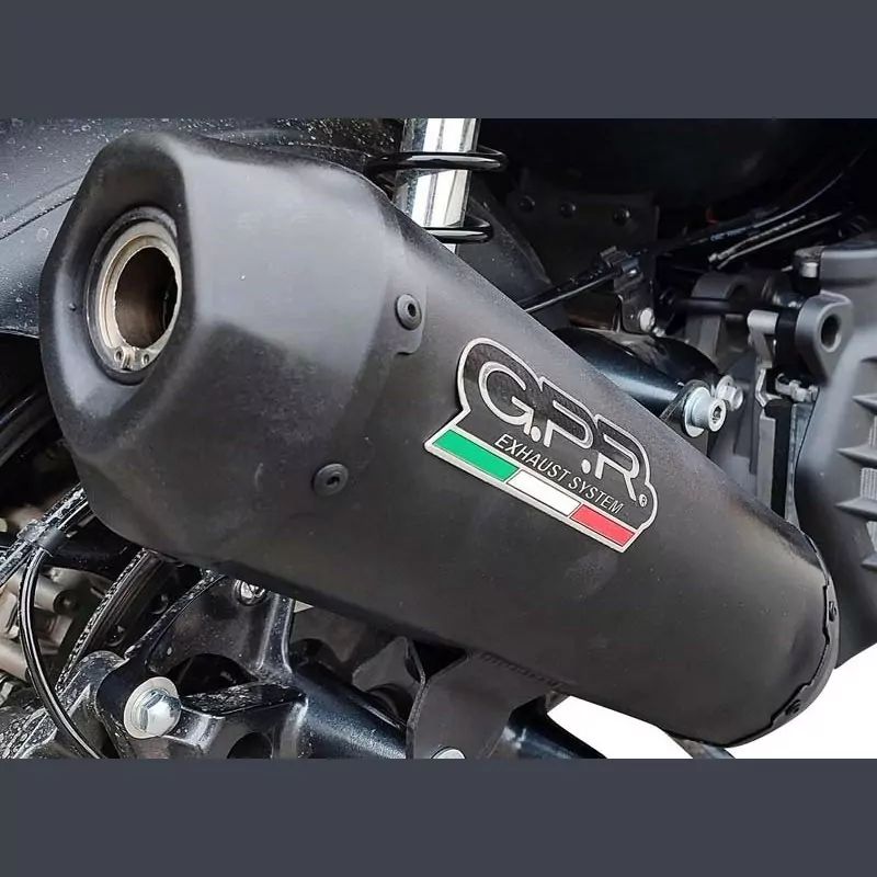 Bmw C 400 X / GT 2019-2020, Pentaroad Black, Homologated legal slip-on exhaust including removable db killer, link pipe and ca