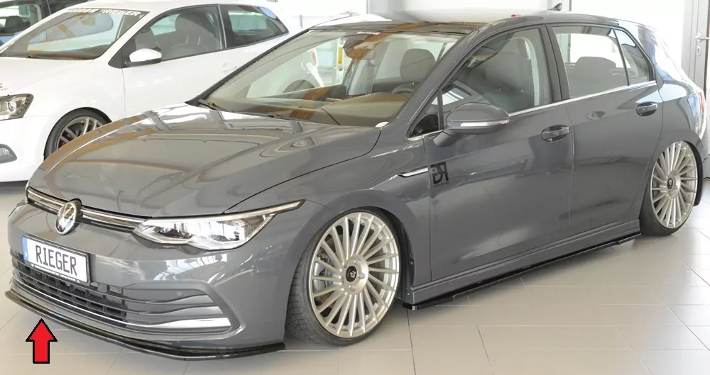 Rieger Spoilerschwert glanz schwarz für VW Golf 8 3-tür. 12.19-03.24 (bis Facelift)