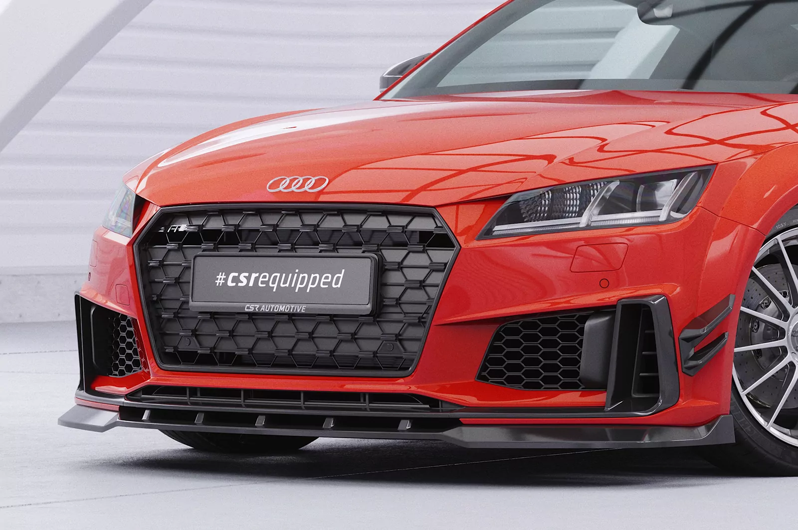 Cup-Spoilerlippe mit ABE für Audi TT FV/8S CSL840 Schwarz Strukturiert