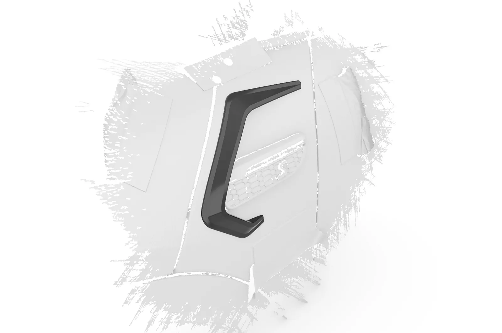 Airintakes für Mini F55, F56, F27 AI032 Schwarz Strukturiert