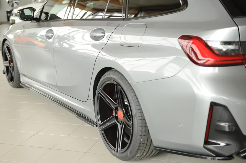 Rieger Seitenschweller links ansatz glanz schwarz für BMW 3er G21  (G3K) Touring 07.22- (ab Facelift) LCI