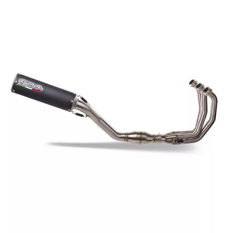 Yamaha Tracer 9 GT 2021-2024, M3 Black Titanium, Homologated legal full system exhaust, including removable db killer and cataly