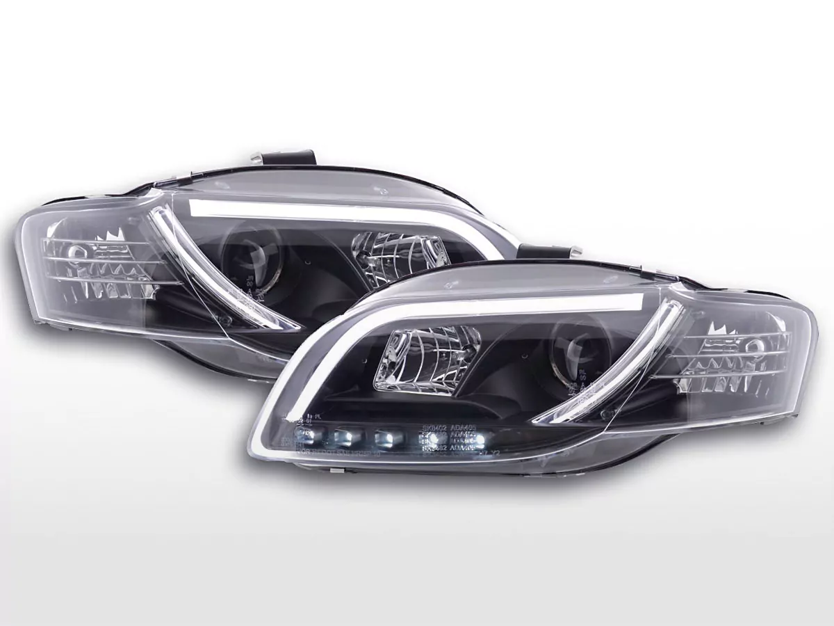 Scheinwerfer Set Daylight LED Tagfahrlicht Audi A4 B7 8E Bj. 04-08 schwarz