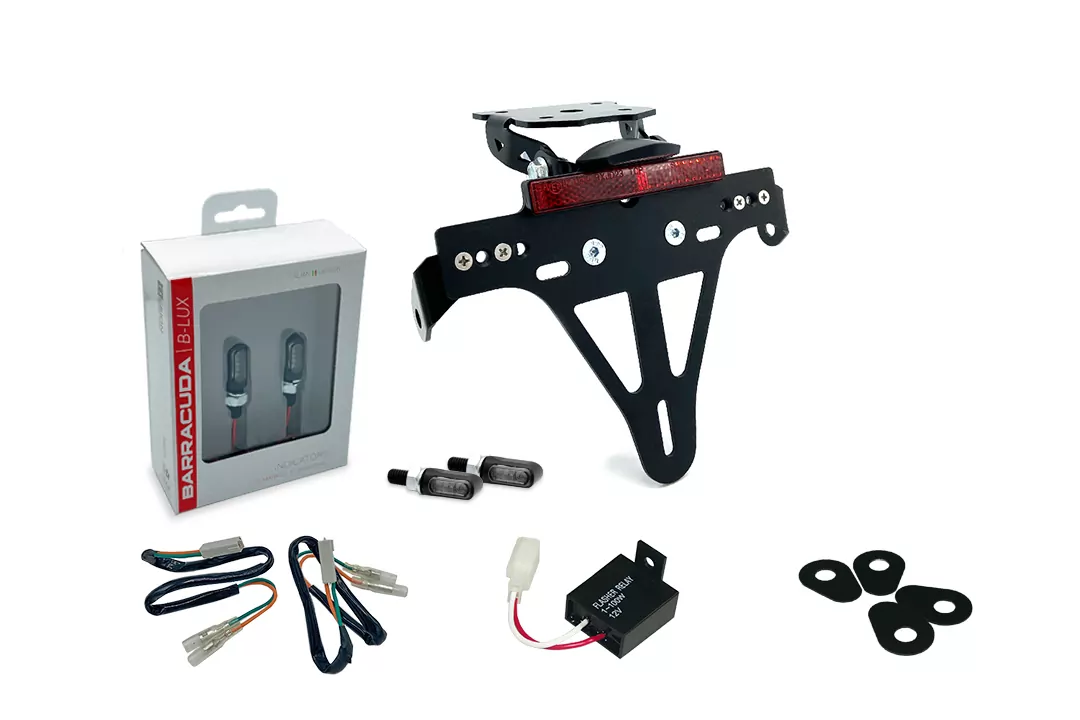 Kennzeichenhalter-Blinker-Kit M-LED (vorne + hinten) für Kawasaki Z800 ab Modelljahr 2013