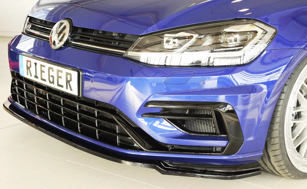 Rieger Spoilerschwert nur für R / R-Line für VW Golf 7 R | 5-tür. 02.17- (ab Facelift) für orig. Frontschürze