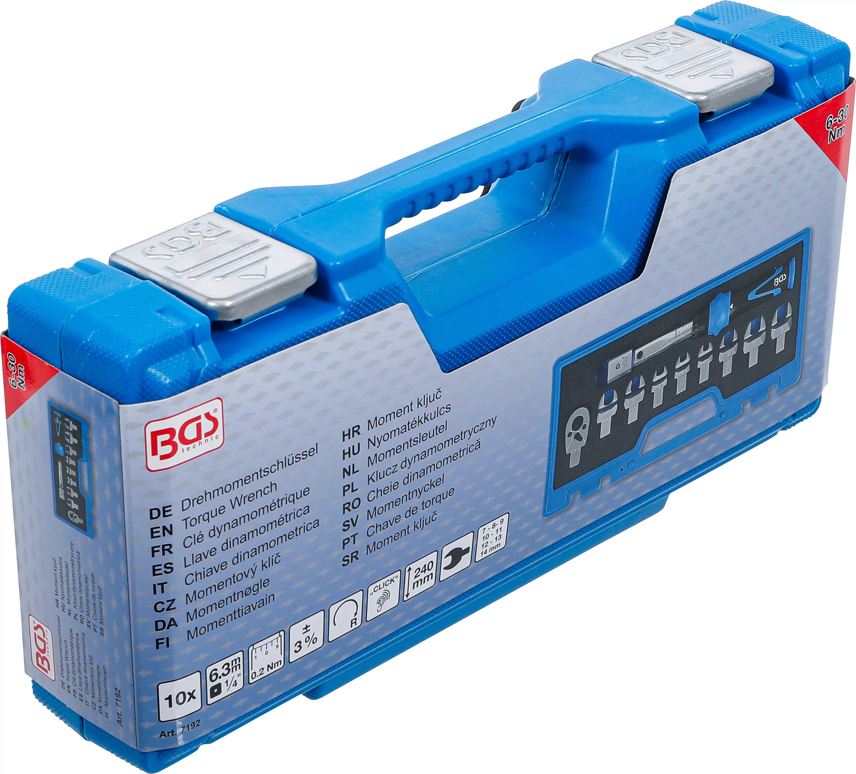 Drehmomentschlüssel-Satz | für Einsteckwerkzeuge 9 x 12 mm | 6 - 30 Nm | 10-tlg.