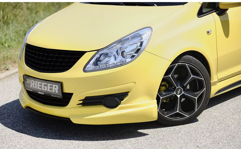 Rieger Spoilerlippe für Opel Corsa D - 3-tür. 07.06-12.10 (bis Facelift) carbon optik