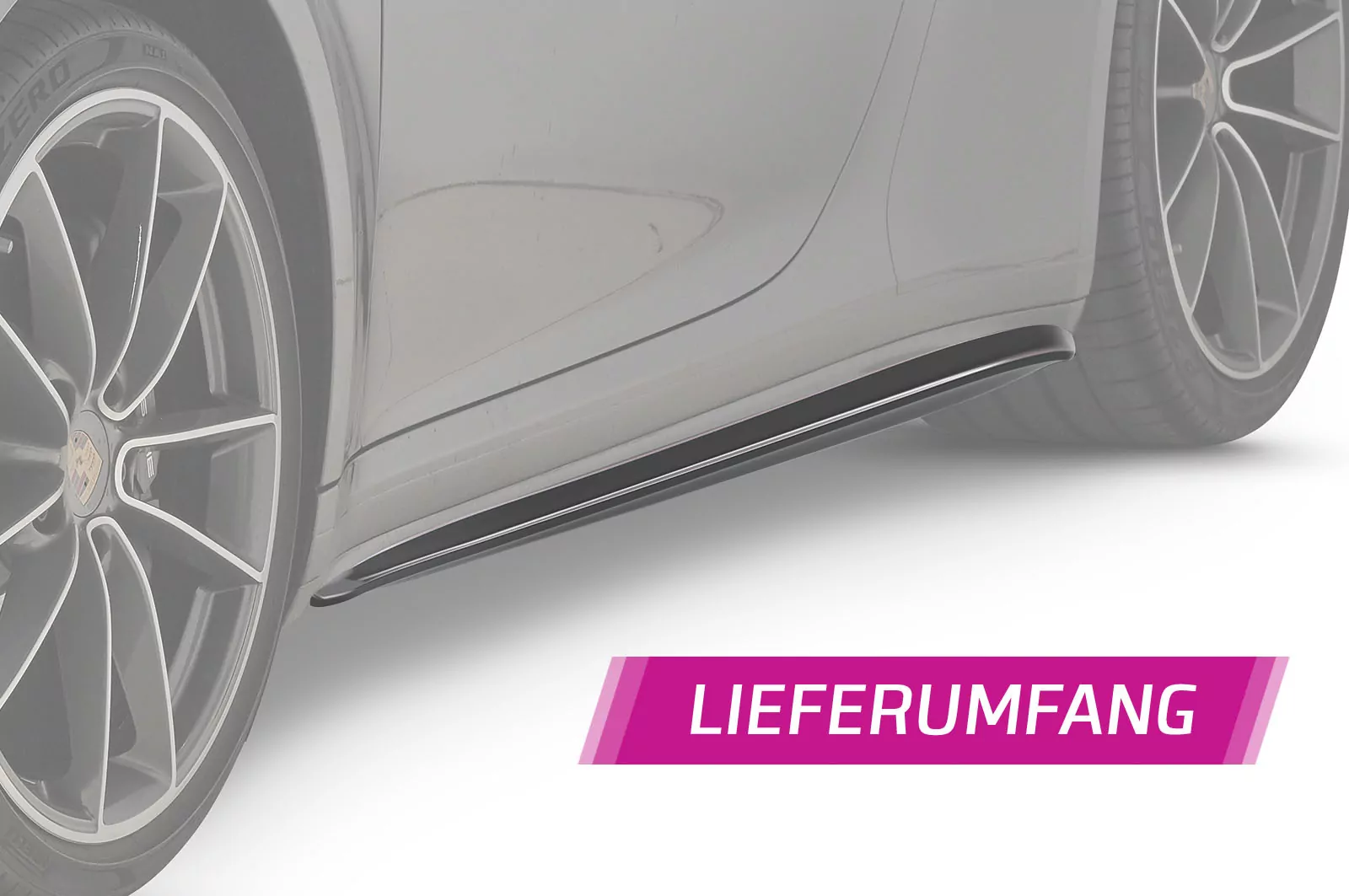 Seitenschweller für Porsche 911/992 Lackierfreundlich (schwarz matt)