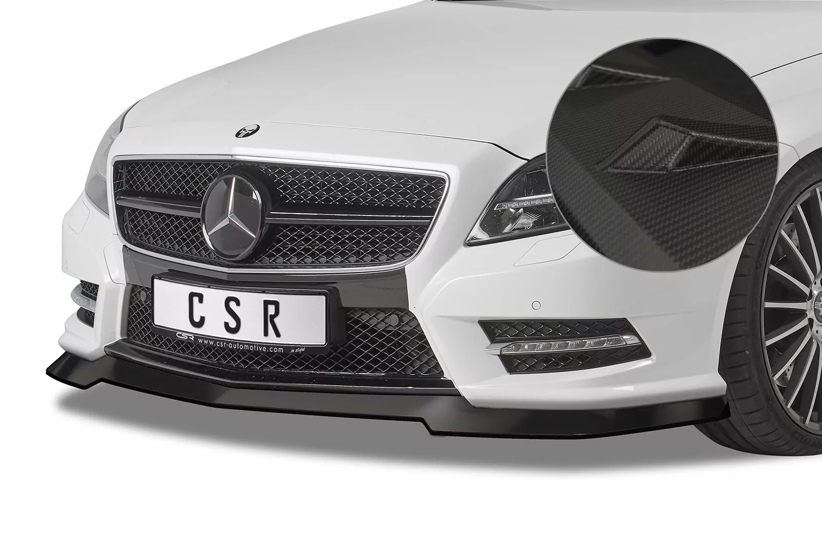 Cup-Spoilerlippe mit ABE für Mercedes Benz CLS C218 / X218 AMG-Line CSL416-M Carbon Look (matt)