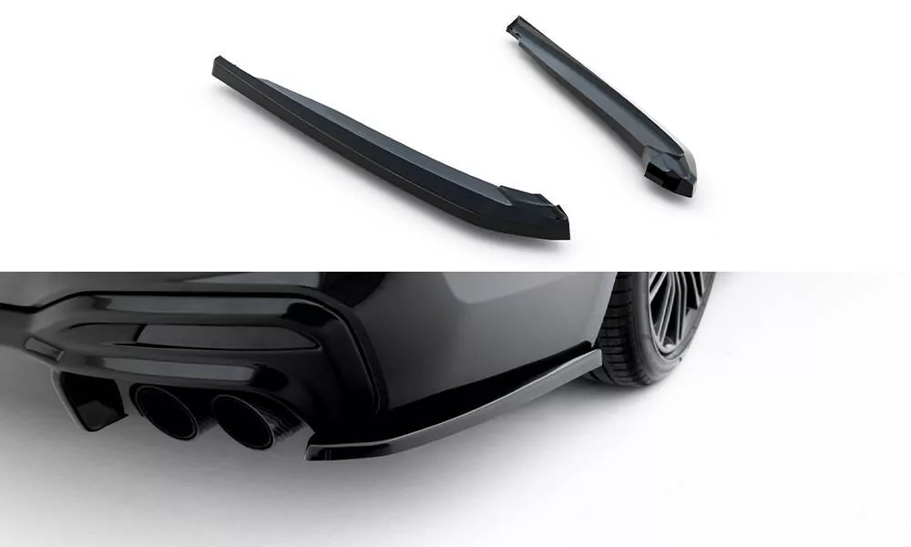 Heck Ansatz Flaps Diffusor Für BMW M550i Limousine G30  Schwarz Hochglanz