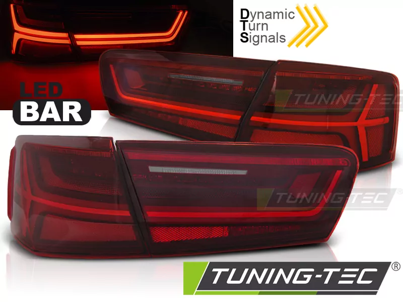 Led Bar Tail Lights Red White Seq Fits Audi A6 C7 11-14 Limousine