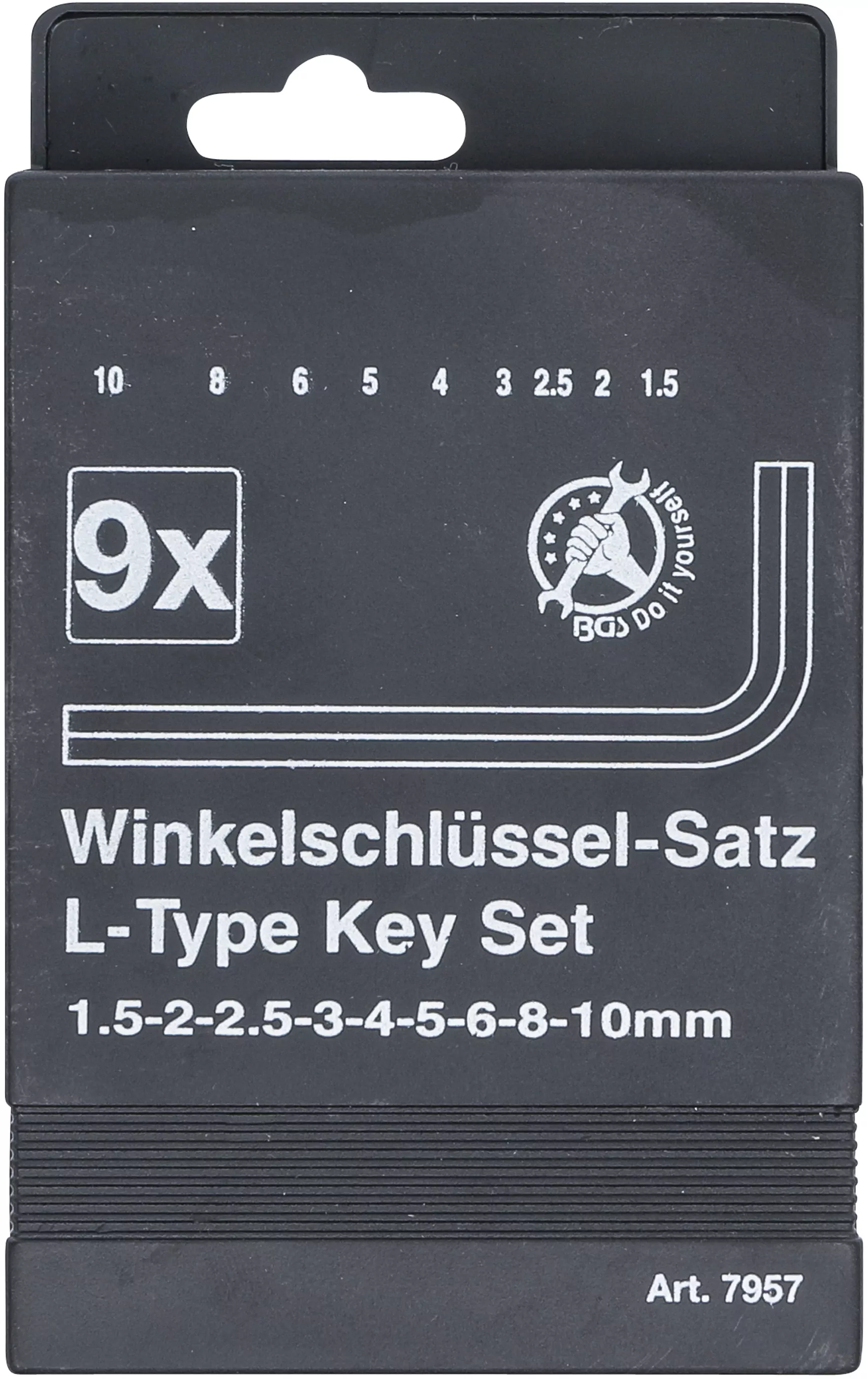 Winkelschlüssel-Satz | Innensechskant 1,5 - 10 mm | 9-tlg.