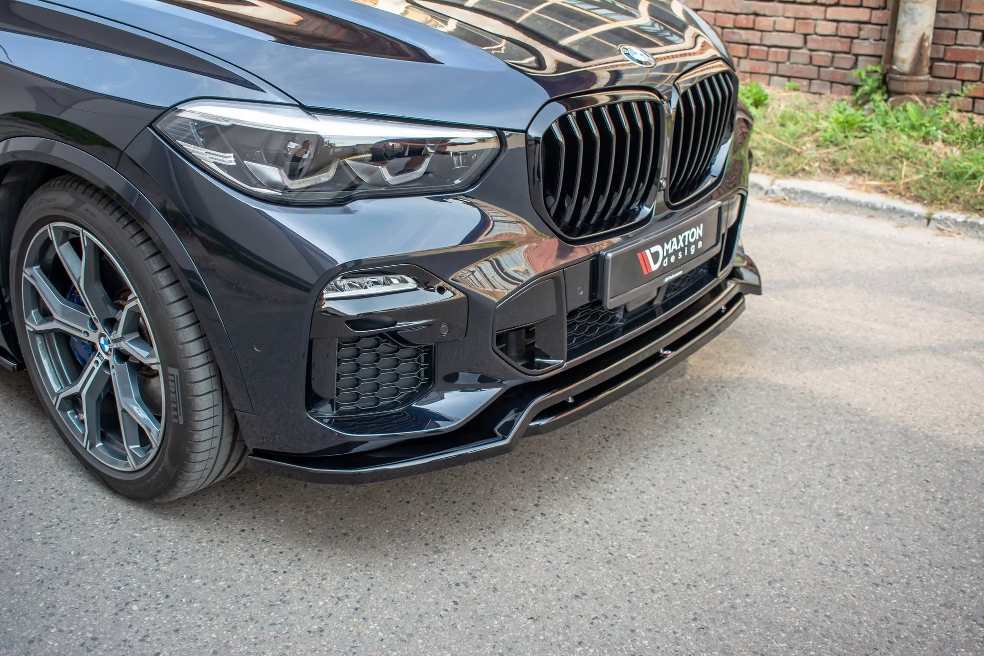 Front Ansatz Passend Für Passend Für BMW X5 G05 M Paket Schwarz Hochglanz Schwarz Hochglanz